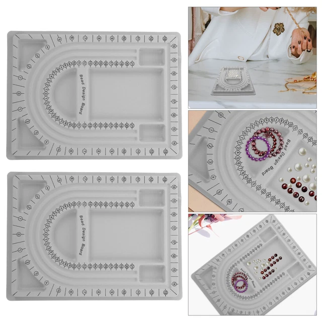 Tablero de cuentas para hacer joyas perlas joyería organizador compartimento de perlas compartimento