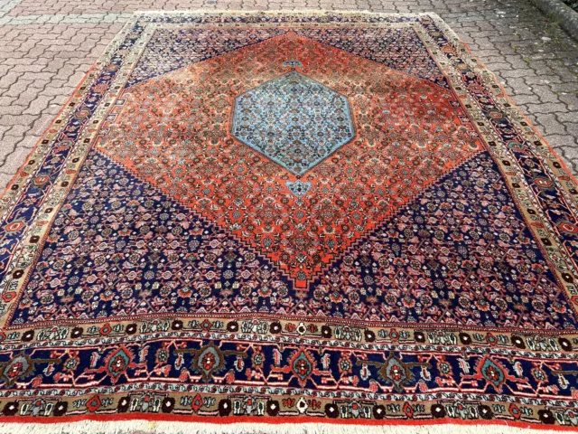 Perserteppich Bidjar 348x265cm Handgeknüpft Rug Carpet Bijar Vintqge 2