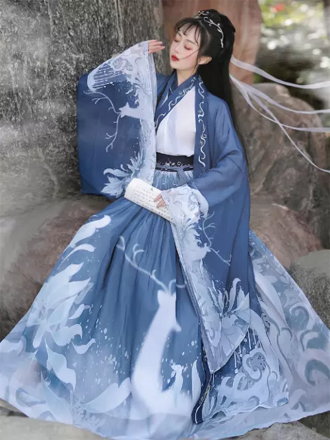 Hanfu 3Pcs Ancient Chinese Costume Women Clothes Traditional Hanfu Dance Dress