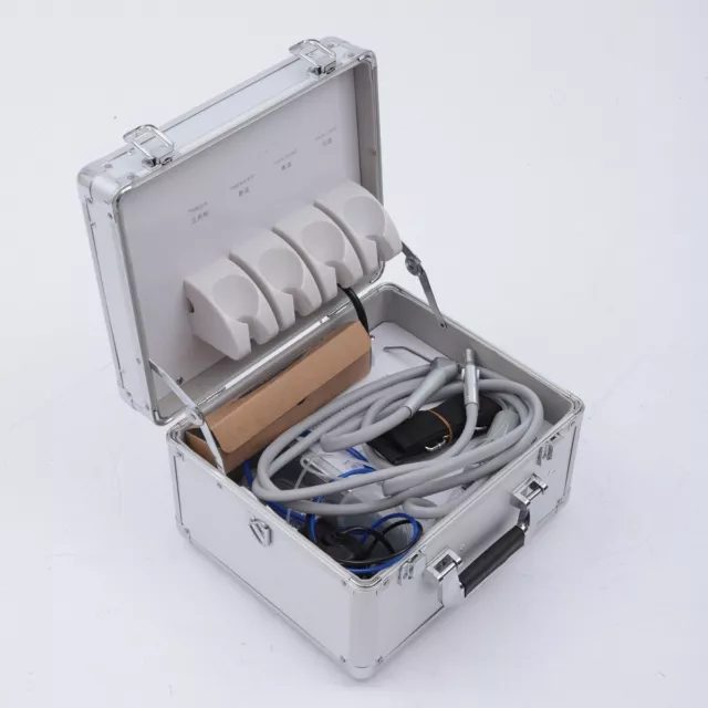 Portable Dental Mobile Delivery Unit Rolling Box Suction 4 HOLES
