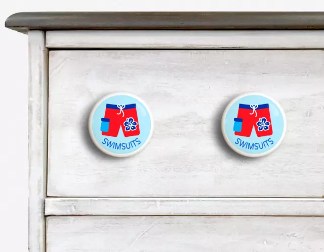 Boys Swim Suit Dresserz Organizational Dresser Drawer Knob Set of 2