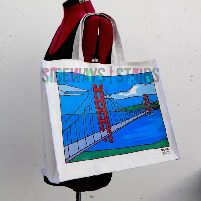 BOLSO DE MANO GOLDEN GATE BRIDGE LONA 17,5" San Francisco bolsa de compras reutilizable lindo 3