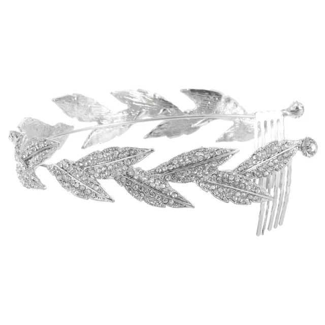 Crystal Headband Tiara Rhinestone Hair Comb Clip Bride Headwear
