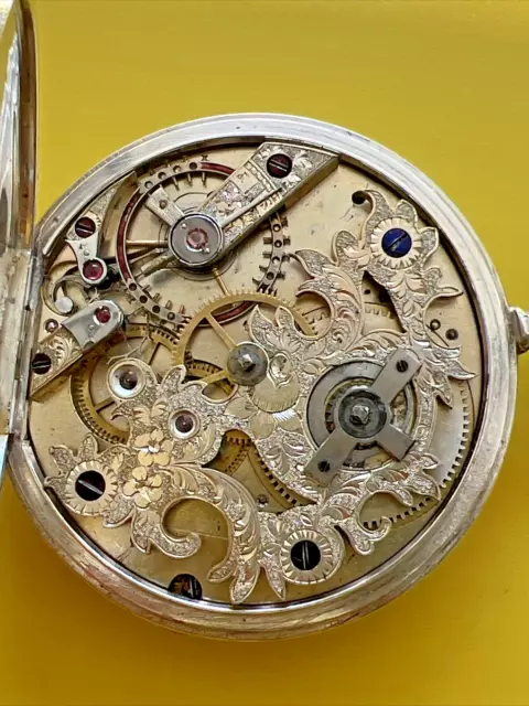 Antike Stabile 0,800 Silber Ancre China Markt Taschenuhr Pocket Watch 2-10