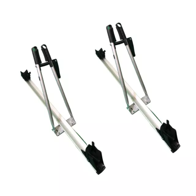 2 x Tour Cycle Carrier Roof Mounted Bike Bicycle Car Rack Holder Lockable