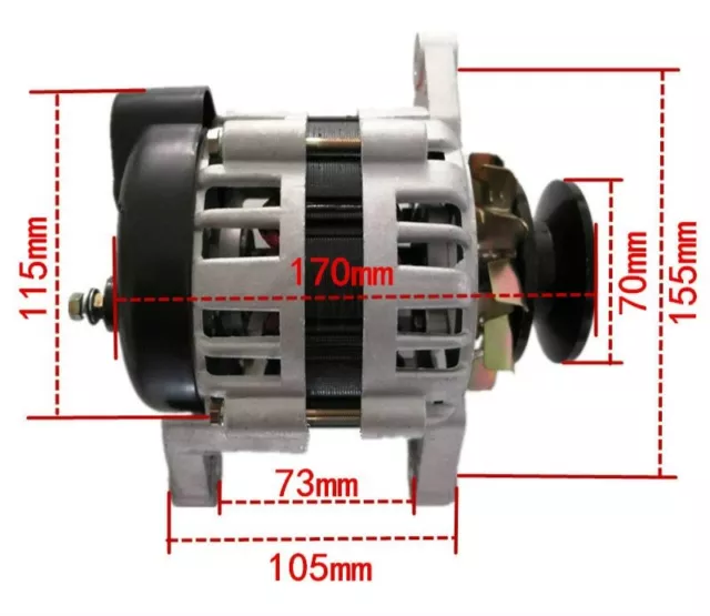 Alternador de voltaje constante imán permanente para rueda de polea doméstica 220V 1500W