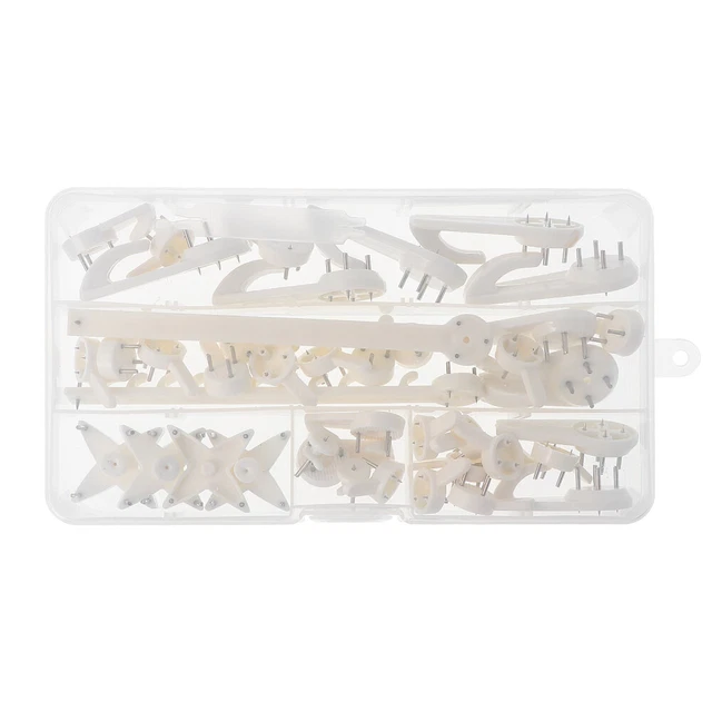 42 Pcs Plastic Hard Wall Hangers Photo Frame Hook Photo Hanger Invisible