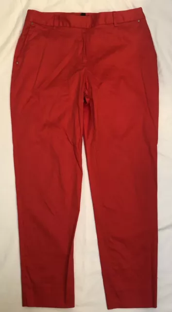 Jones New York Women’s Grace Ankle Pants Size 8 Red