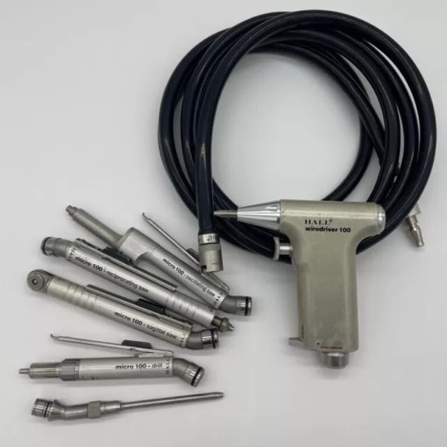 Hall Zimmer Linvatec Micro 100 Drill & Saw Set w/ Hose & Case Orthopedic 5053