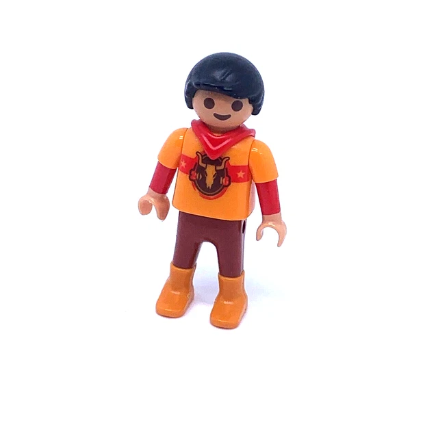 Rare: Playmobil Marquage imprimé Playmobil au dos - Homme Bleu et Rouge Bras Rouges Vintage 1974 - collection - Jeux & Jouets