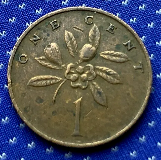 1969 Jamaica 1 Cent Coin XF    Better World Coin     #X368
