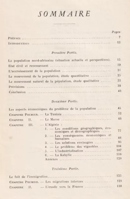 PROBLÈME Démographique Nord-Africain Louis CHEVALIER Tunisie Maroc Algérie 1947 2