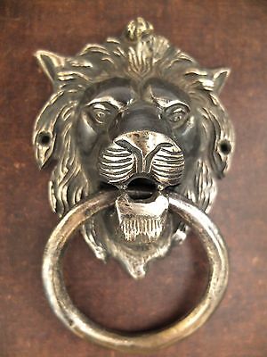 Vintage Antique Style Hand Made Solid Brass Lion Door Knocker