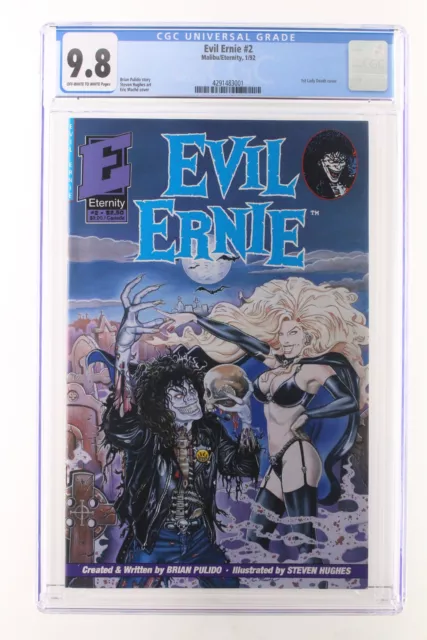 Evil Ernie #2 - Malibu/Eternity 1992 CGC 9.8 1st Lady Death cover.