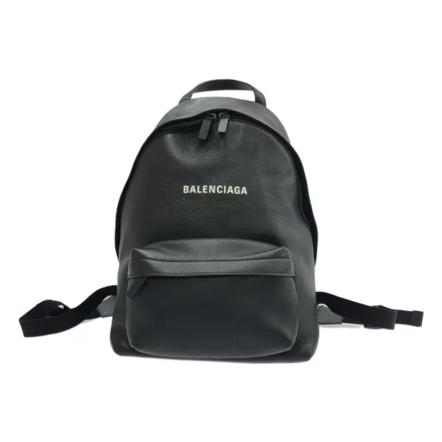 Auth BALENCIAGA Everyday Backpack S 552379 Black Leather - Backpack