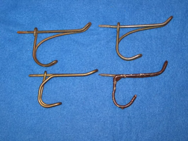 4 Vintage Metal Threaded Wire Hooks Coat hooks Farmhouse  wire coat hook