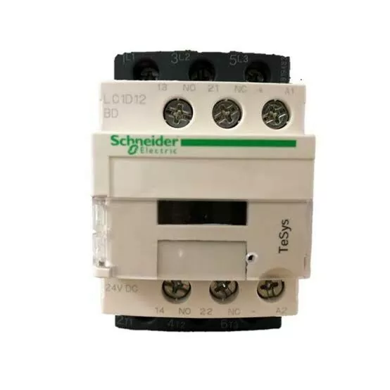 Schneider LC1D12BD TeSys D contactor - 3P(3 NO) - AC-3Pole 12 A - 24 V DC coil