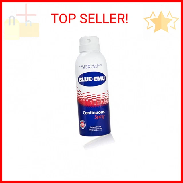 Blue-Emu Pain Relief Spray for Muscle, Joint & Bruises Fast Drying Support w/ Em
