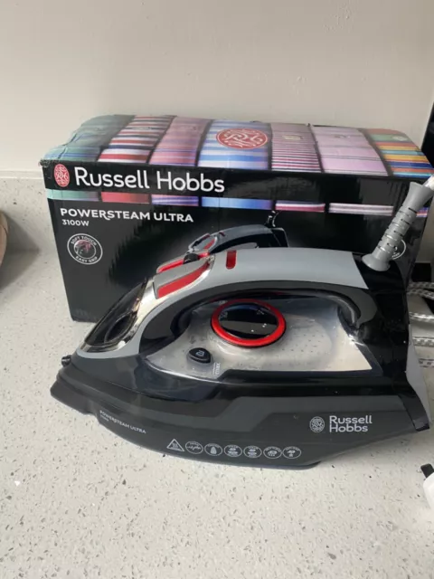 Russell Hobbs Powersteam Ultra 3100 W Vertical Steam Iron 20630 - Black and Grey