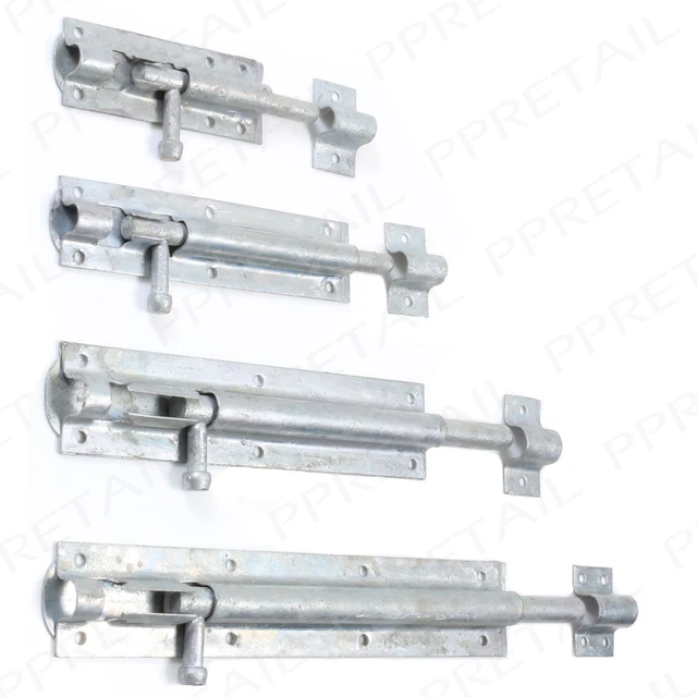 HEAVY DUTY Slide Bolt Lock Latch THICK GALVANISED Garden Gate Shed Door Tower