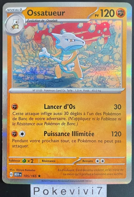 Pokemon Card OSSATURER 105/165 HOLO EV3.5 Scarlet & Purple MEW 151 EN NEW