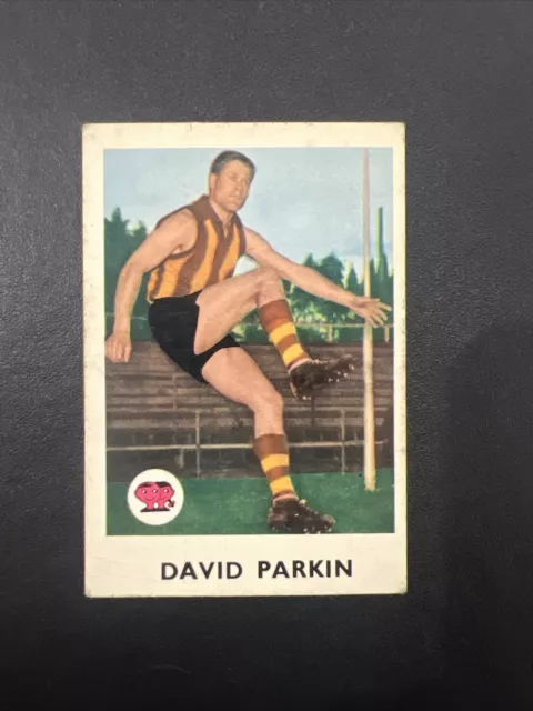 Hawthorn Hawks AFL-VFL 1965 Scanlens Football Card David Parkin Rookie