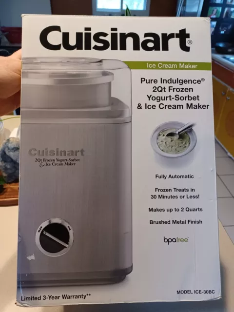 Cuisinart Pure Indulgence 2-Quart Frozen Yogurt-Sorbet Ice Cream Maker ICE-30BC