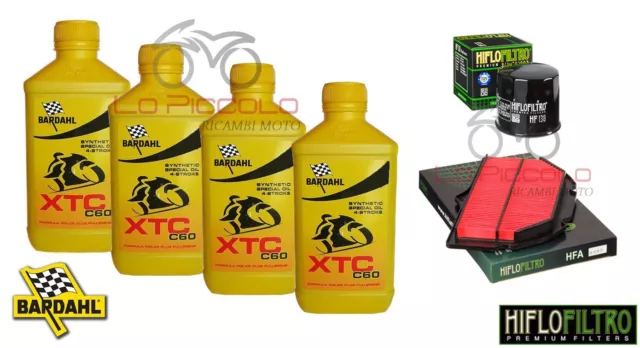 Kit Tagliando 4 Lt Bardahl Xtc + Filtro Aria E Olio Suzuki Gsx-R 750 2000 2001