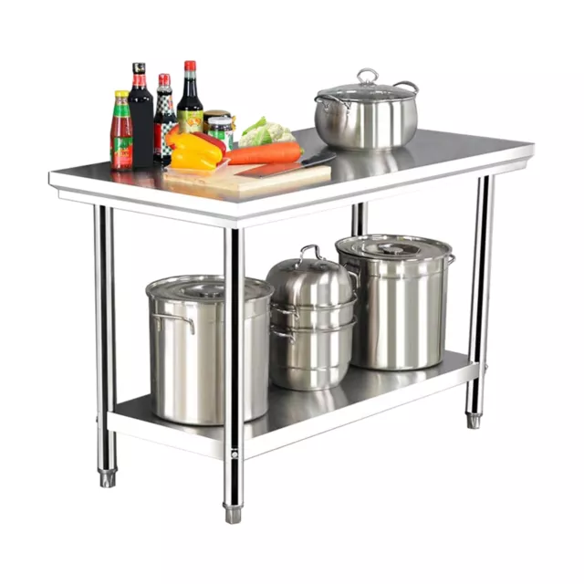 Heavy Duty 23.6'' X 19.7'' Stainless Steel Table For Prep & Work For Restaurant