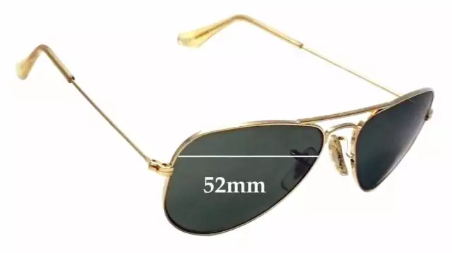 SFx Replacement Sunglass Lenses Fits Ray Ban B&amp;l Aviator Usa W1878 - 52mm Wi