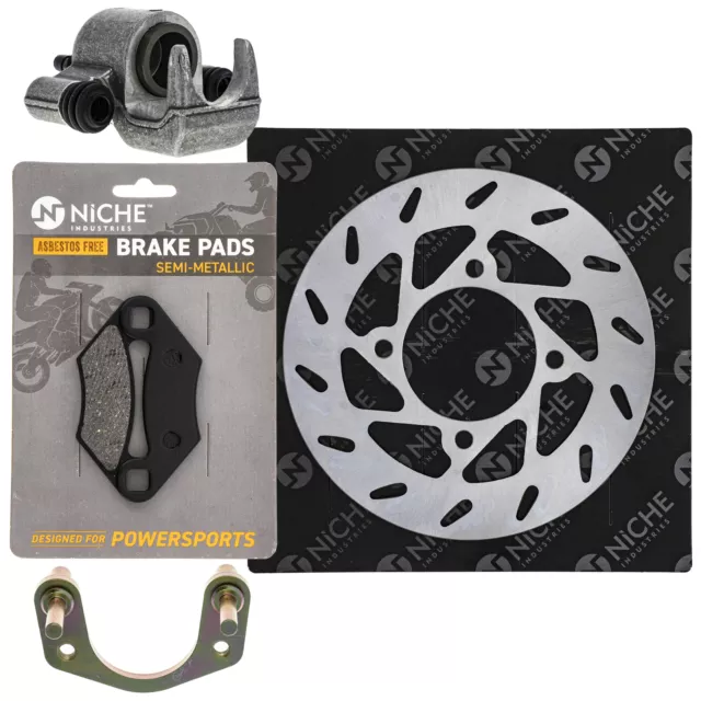 NICHE Front Left Brake Rotor Caliper Pad Set for Polaris Outlaw 500 1911048