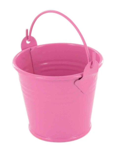 Eimer aus Metall Rosa Ø 6,5 CM X H 6,2 CM
