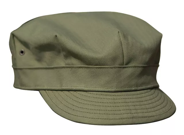 Mil-Tec US HBT Mütze Repro Oliv Herringbone Twill Schirmmütze Cap Kappe S-XXL