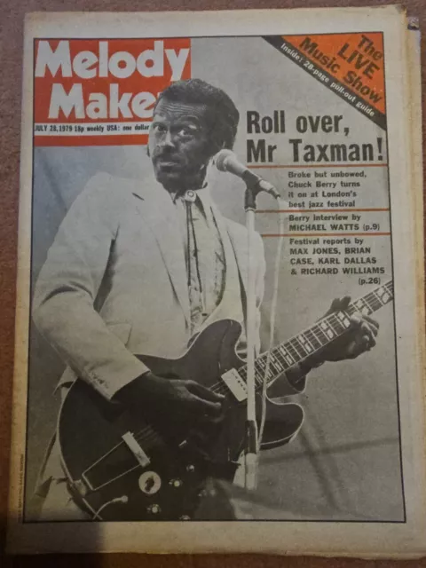 Melody Maker newspaper July 28th 1979 Chuck Berry Cover