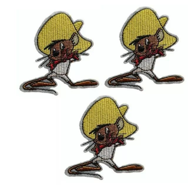 Speedy Gonzales Cartoon Character 3 Inches Tall Embroidered Iron On Patch 