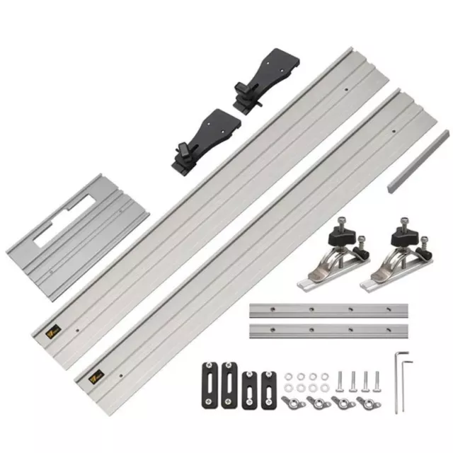 Aluminum Guide Rail Track Saw Guide Connector Tracksaw Rail-Clamp Precision Edge