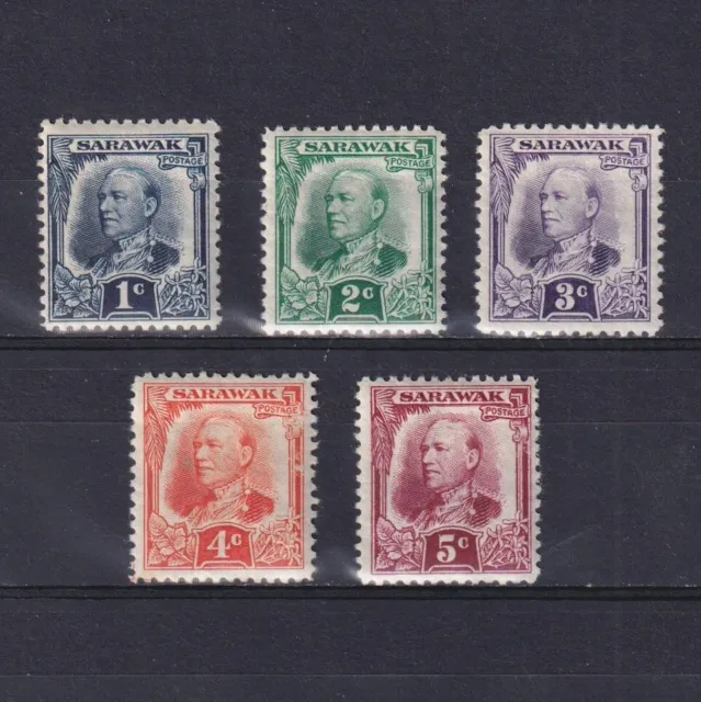 SARAWAK MALAYSIA 1932, SG# 91-95, part set, Sir Charles Vyner Brooke, MH