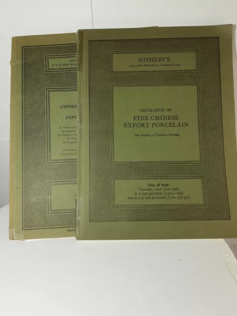 Sotheby's Fine Chinese Export Porelain And Works of Art 1975 & 1981 (2 vol)