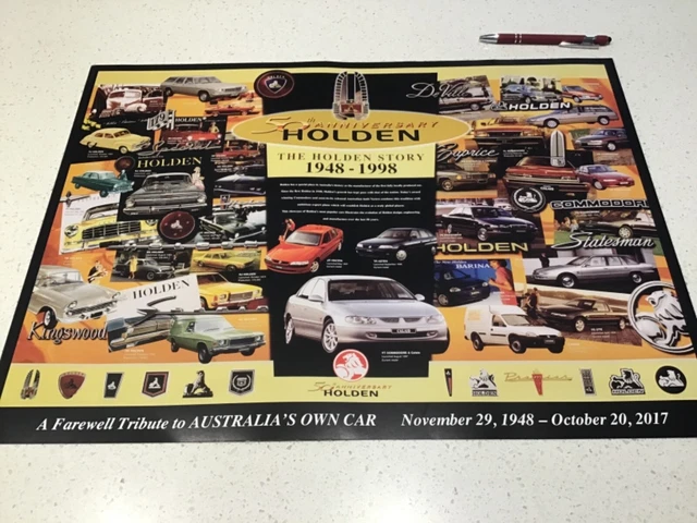 RACING PERFORMANCE POSTER Holden 50 Years Motor Monaro Car V8 Commodore ...