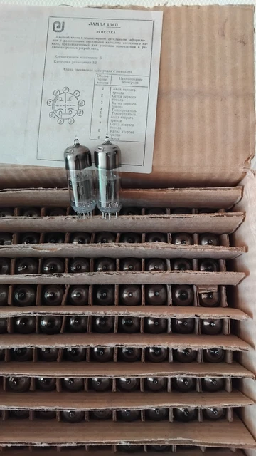 Tube électronique PTT100 NOS - Marque RT - Doré - Fabriqué En France - Testé OK