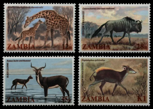 Sambia 1983 - Mi-Nr. 294-297 ** - MNH - Wildtiere / Wild animals