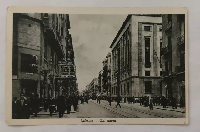 PALERMO - Via Roma , No Vg Anni 20/30 F.p. Super Animata e Bella