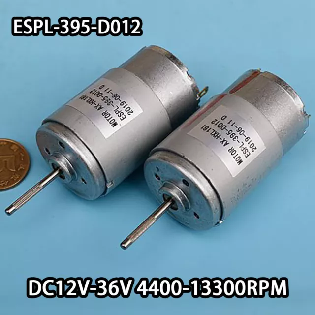 RS-395 DC12V-36V 4400-13300RPM Large Torque Long Shaft Mini 28mm Electric Motor
