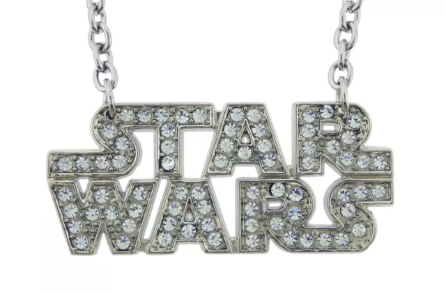 Star Wars Silver Rhinestones Necklace Pendant Lucas Films Movie Original Cosplay