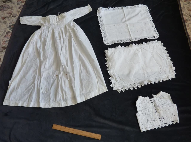 Lenzuola vintage per bambini - camicia da notte - federa - custodia da notte e bavaglino Lenzuola vintage per bambini - camicia da notte - federa - custodia da notte e bavaglino