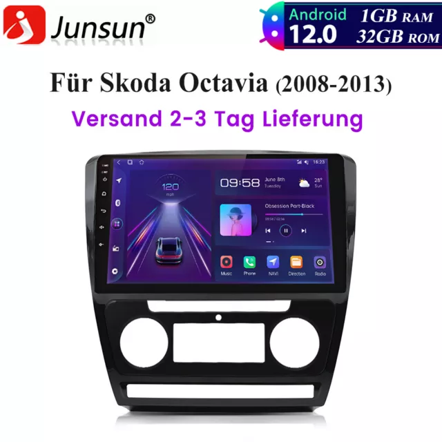 Für Skoda Octavia 2008-2013 Android12 Autoradio GPS NAVI BT WIFI RDS DAB+ 1+32GB