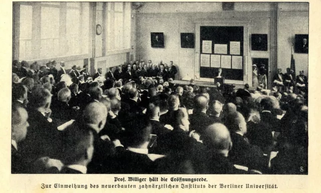 Zur Einweihung des neuen zahnärztlichen Instituts der Berliner Universität 1912