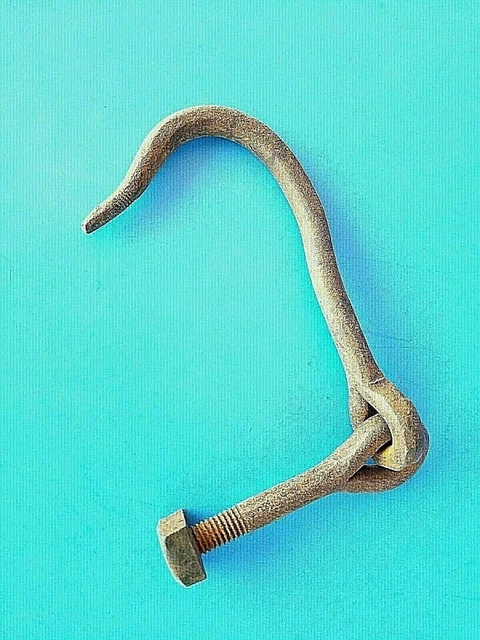 Barn Farm Hook Antique Hand Forged Rustic 7 1/4" Long Hook 5" Long Eye