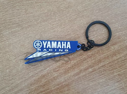 Genuine Yamaha 20 Paddock Blue Rubber Race Speedblock Keyring