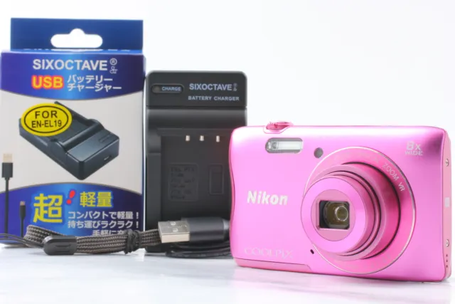 [Near MINT] Nikon COOLPIX S3700 Digital Camera Pink Optical 8x Zoom From Japan